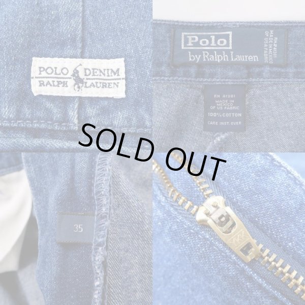 画像3: 90's Polo Ralph Lauren 2タック デニムショーツ (3)