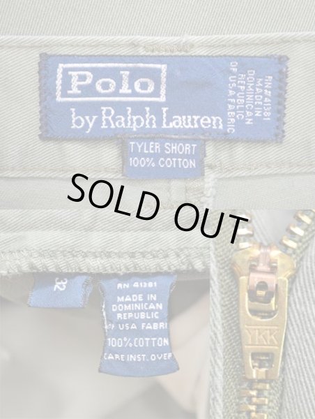 画像3: 90's POLO Ralph Lauren 2タック チノショーツ “TYLER SHORT / OLIVE” (3)