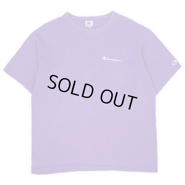 画像1: 90's Champion スクリプトロゴ Tシャツ "PURPLE" (1)
