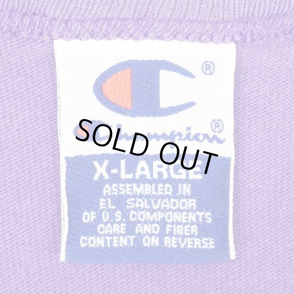 画像2: 90's Champion スクリプトロゴ Tシャツ "PURPLE" (2)