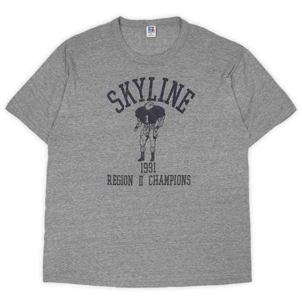 画像1: Early 90's RUSSELL カレッジプリントTシャツ "MADE IN USA" (1)