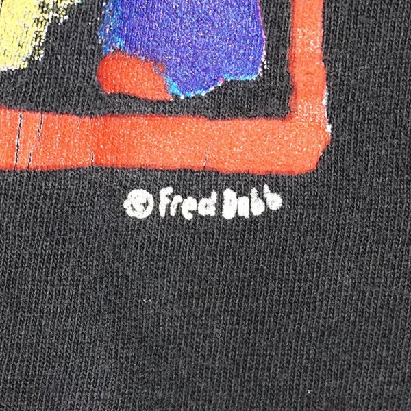 画像2: 90's Fred Babb アートTシャツ "ART CAN'T HURT YOU" (2)