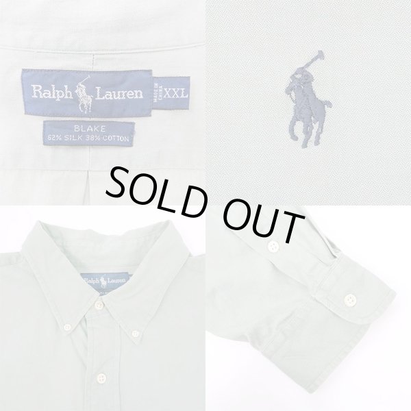 画像3: 90's Polo Ralph Lauren ボタンダウンシャツ "BLAKE / LIGHT GREEN" (3)