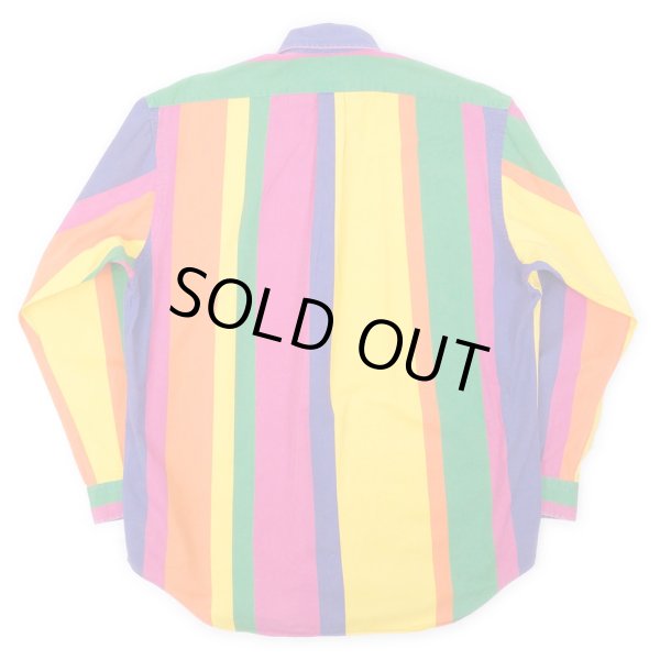 画像2: 90's Polo Ralph Lauren マルチカラー ボタンダウンシャツ (2)