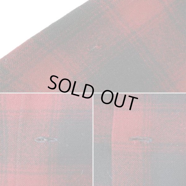 画像5: 50's Pendleton オンブレチェック柄 オープンカラー ウールシャツ (5)