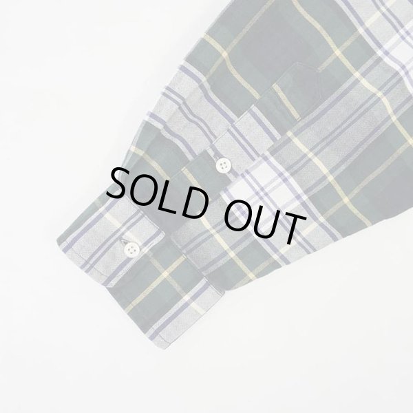 画像5: 90's Polo Ralph Lauren ボタンダウンシャツ "BIG SHIRT / NAVY × GREEN Plaid" (5)