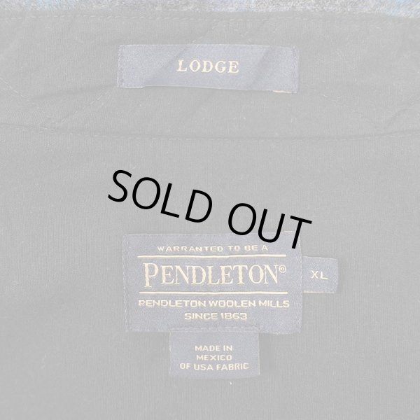 画像2: 00's PENDLETON オンブレチェック柄 ウールシャツ "LODGE" (2)