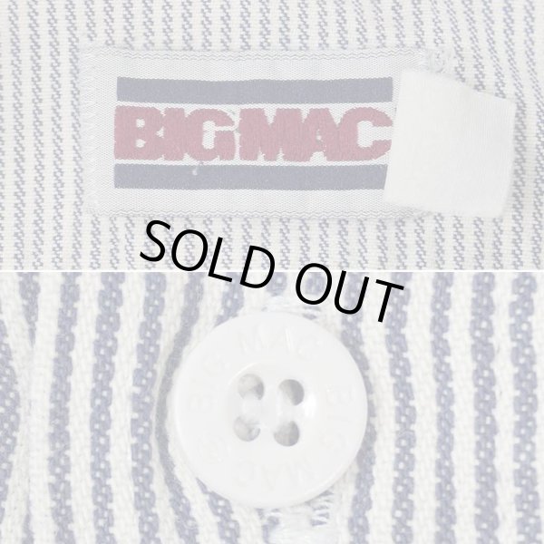 画像2: 80's BIG MAC ヒッコリーストライプ柄 ワークシャツ (2)