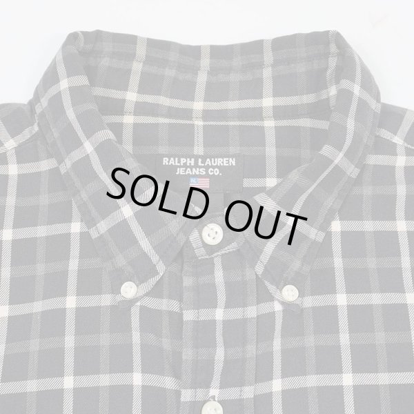 画像3: 00's RALPH LAUREN JEANS ボタンダウンシャツ "BLACK Plaid" (3)