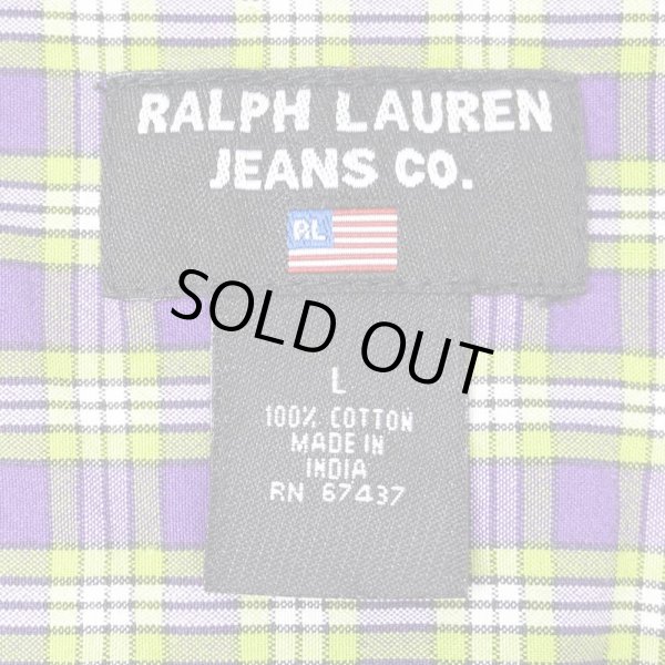 画像2: 90's RALPH LAUREN JEANS S/S オープンカラーシャツ (2)