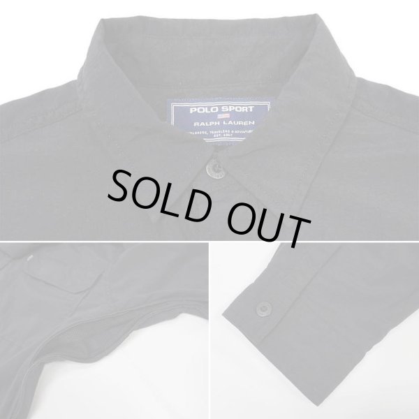 画像3: 00's POLO SPORT ナイロンフィッシングシャツ "BLACK" (3)