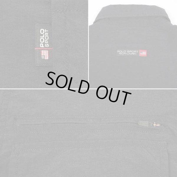 画像4: 00's POLO SPORT ナイロンフィッシングシャツ "BLACK" (4)