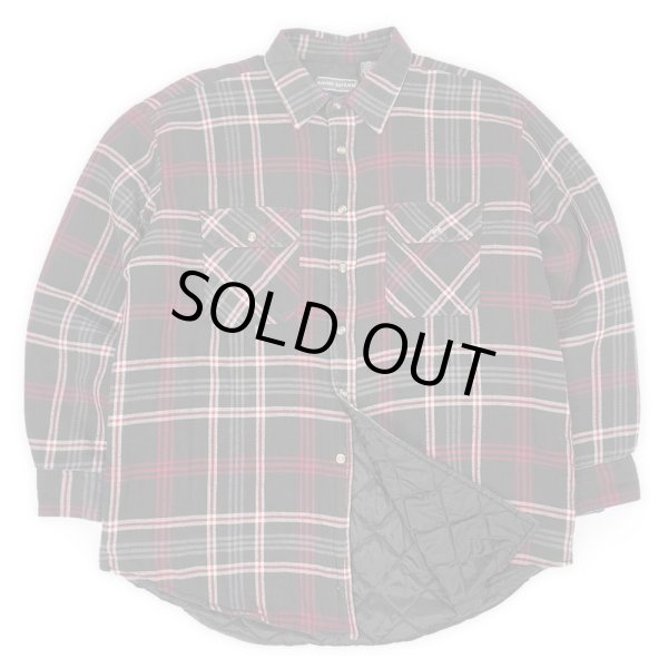 画像1: 90's DAVID TAYLOR キルティングライナー ネルシャツ "BLACK Plaid" (1)