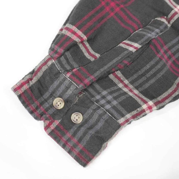 画像4: 90's DAVID TAYLOR キルティングライナー ネルシャツ "BLACK Plaid" (4)