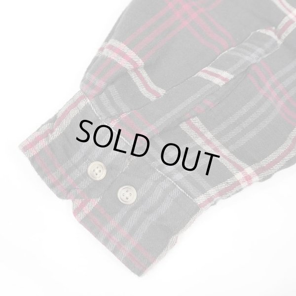 画像4: 90's DAVID TAYLOR キルティングライナー ネルシャツ "BLACK Plaid" (4)