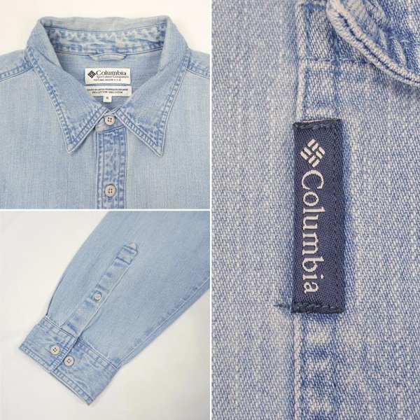 画像3: Early 00's Columbia デニムワークシャツ (3)