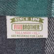 画像2: 90's FIVE BROTHER ヘビーネルシャツ "BLACK×GREEN Plaid" (2)