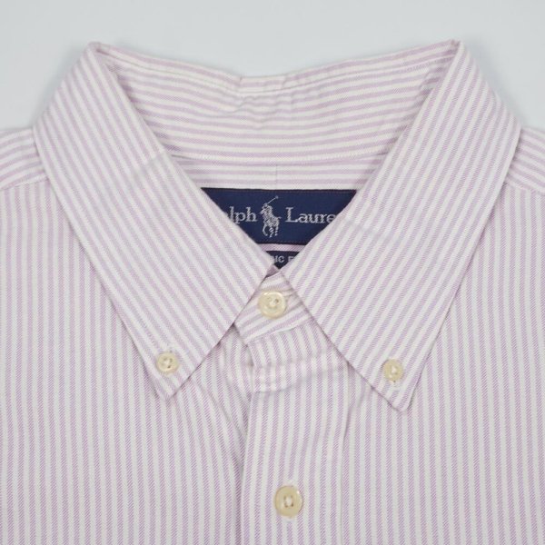 画像3: 90's Polo Ralph Lauren ストライプ柄 ボタンダウンシャツ "CLASSIC FIT" (3)