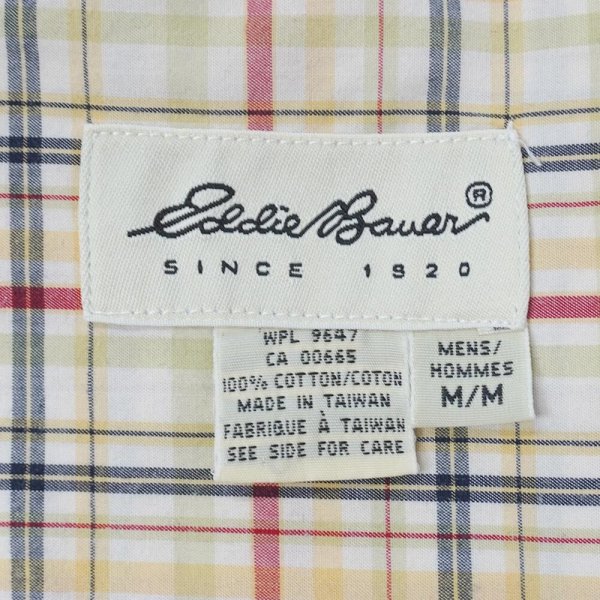 画像2: 90's Eddie Bauer S/S ボタンダウンシャツ "白タグ" (2)