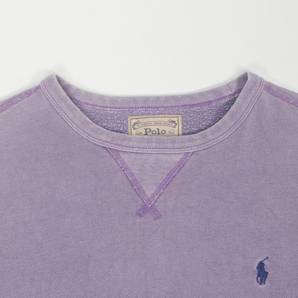 画像3: 00's Polo Ralph Lauren ロゴ刺繍 スウェット "FADE PURPLE" (3)