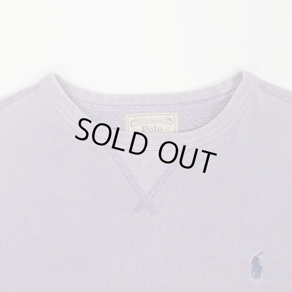 画像3: 00's Polo Ralph Lauren ロゴ刺繍 スウェット "FADE PURPLE" (3)