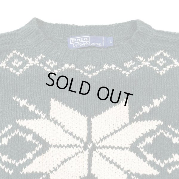 画像3: 90's Polo Ralph Lauren コットンリネンニット "HAND KNIT" (3)