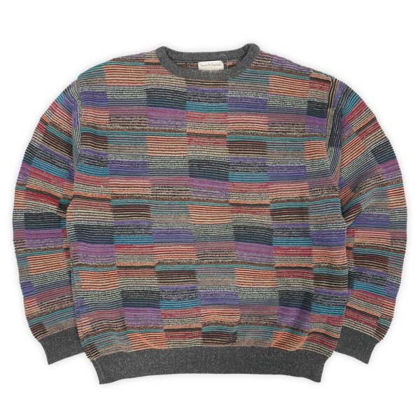 画像1: 90's Tricots St Raphael 総柄 コットンニット "MADE IN USA" (1)