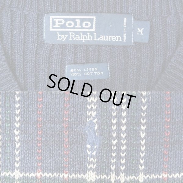 画像3: 90's Polo Ralph Lauren リネンコットン ニットベスト (3)