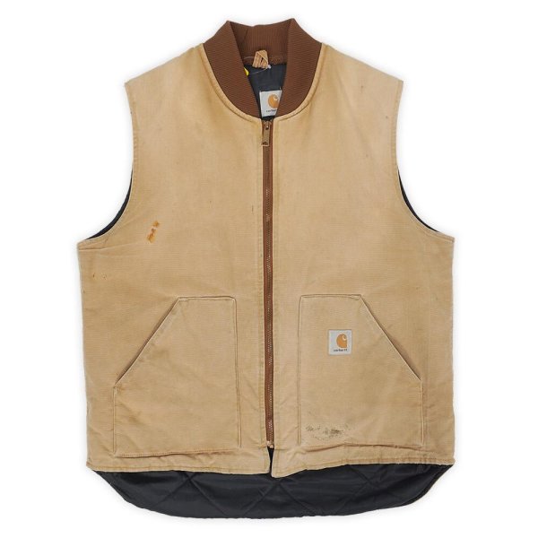 画像1: 90's Carhartt ダックベスト “FADE BROWN” (1)