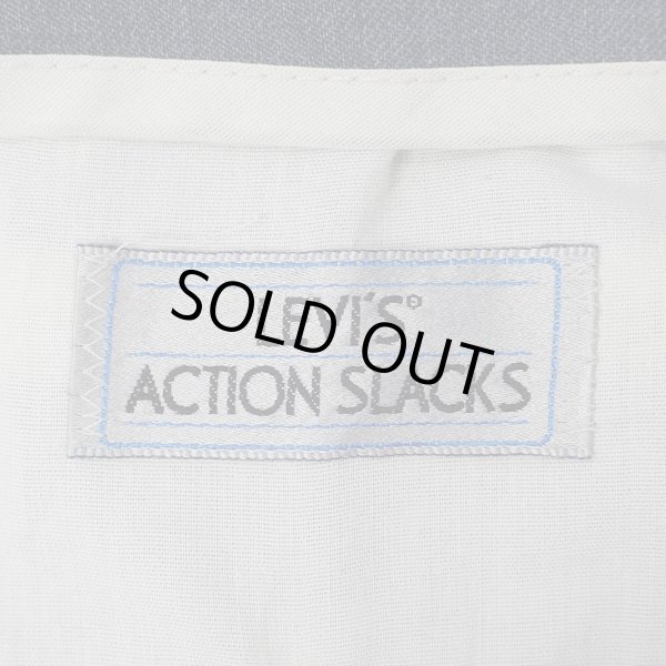 画像3: 90's Levi's アクションスラックス "Heather Blue / W33 L28相当" (3)