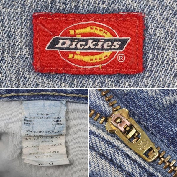 画像3: 00's Dickies デニムペインターパンツ "W32 L32" (3)