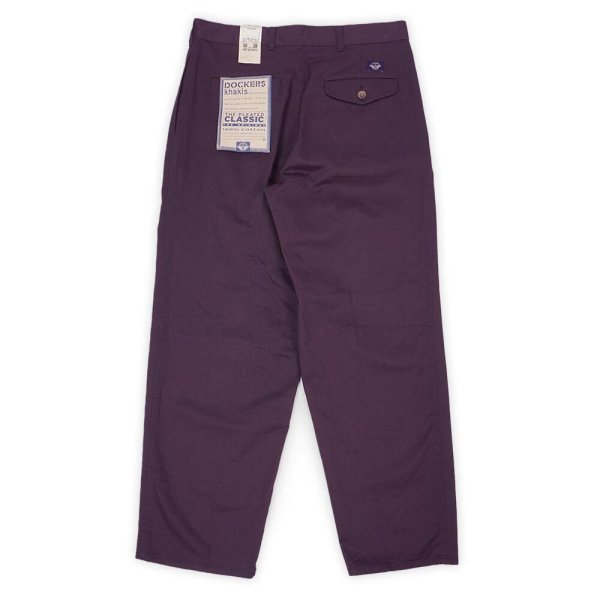 画像2: 90's DOCKERS 2タック チノトラウザー "DEADSTOCK / DARK BROWN" (2)