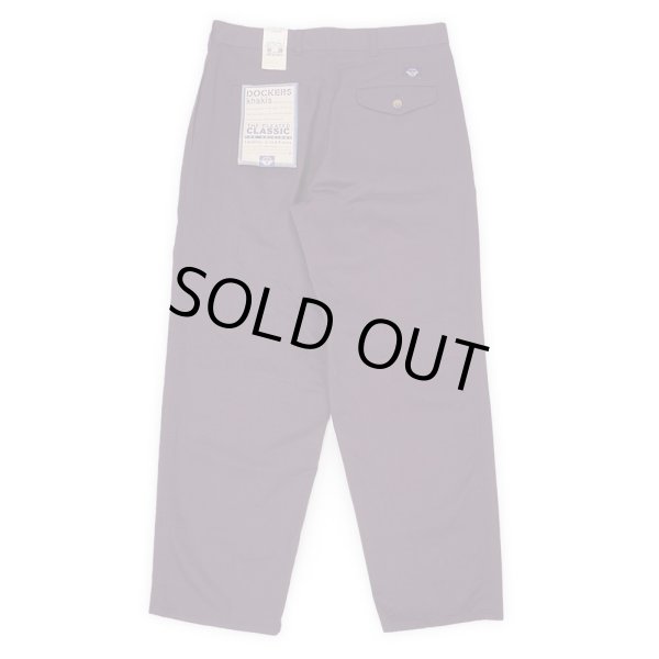 画像2: 90's DOCKERS 2タック チノトラウザー "DEADSTOCK / DARK BROWN" (2)