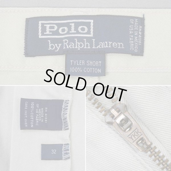 画像4: 90's Polo Ralph Lauren 2タック チノショーツ “TYLER SHORT / LIGHT BEIGH" (4)