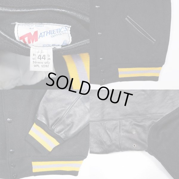 画像3: 80-90's TM ATHLETICS スタジャン "ウール×レザー" (3)