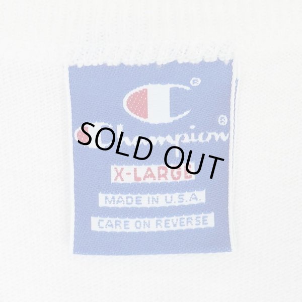 画像2: 90's Champion スクリプトロゴ Tシャツ "WHITE / MADE IN USA" (2)