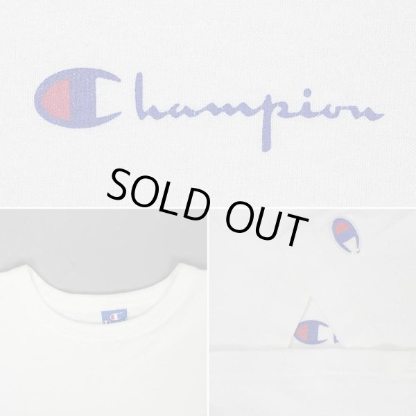 画像3: 90's Champion スクリプトロゴ Tシャツ "WHITE / MADE IN USA" (3)