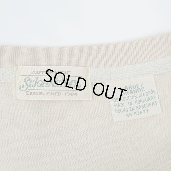 画像2: 90's ST. JOHN'S BAY Vネック コットンピケ カットソー (2)