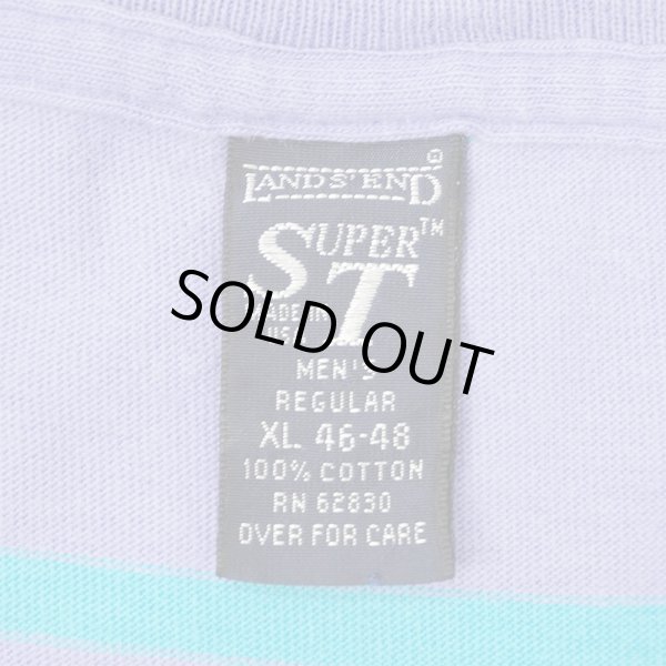 画像2: 90's LANDS' END マルチボーダー ポケットTシャツ "MADE IN USA" (2)