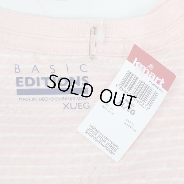 画像2: 00's BASIC EDITIONS ボーダーTシャツ "PINK / DEADSTOCK" (2)