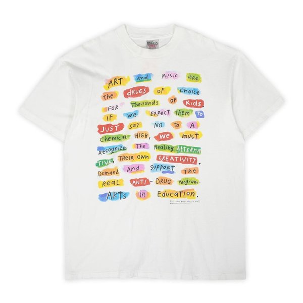 画像1: 90's Fred Babb アートTシャツ "what iz art? / ONEITA body" (1)