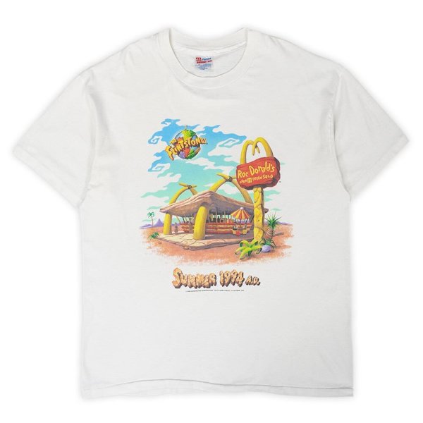 画像1: 90's THE FLINTSTONES × McDonald's プリントTシャツ "MADE IN USA" (1)