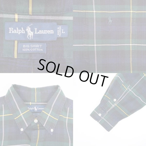 画像3: 90's Polo Ralph Lauren ボタンダウンシャツ "BIG SHIRT" (3)