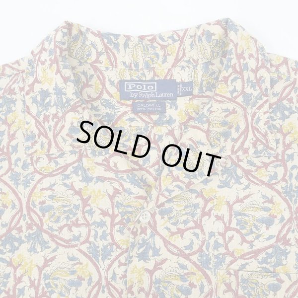 画像3: 90's Polo Ralph Lauren S/S 総柄 オープンカラーシャツ “CALDWELL” (3)