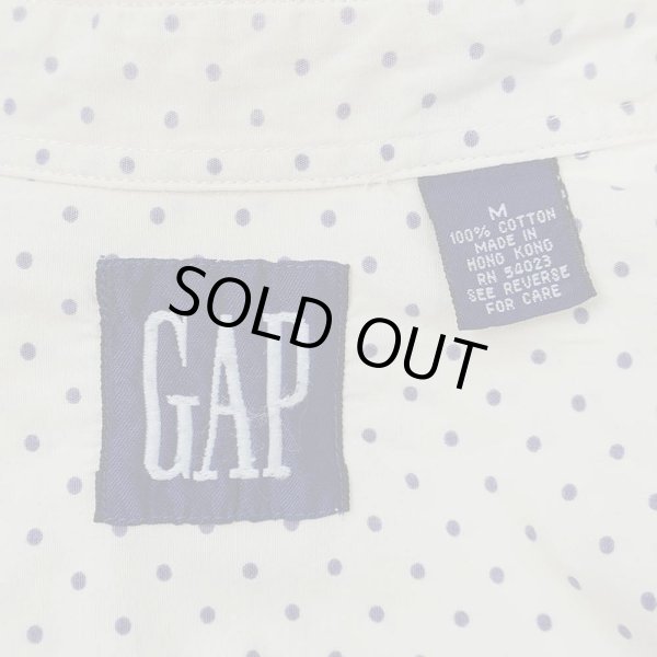 画像2: 90's OLD GAP ポルカドット柄 ボタンダウンシャツ (2)