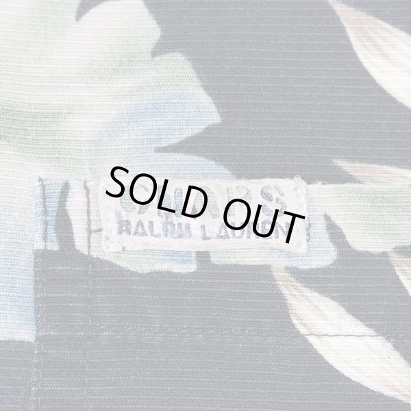 画像4: 90's CHAPS RALPH LAUREN S/S 総柄 オープンカラーシャツ "BLACK BASE" (4)