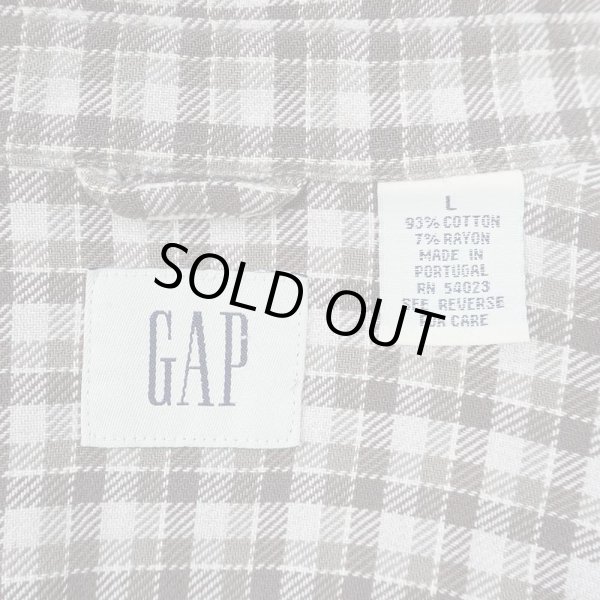 画像2: Early 00's OLD GAP コットン×レーヨン フランネルシャツ (2)