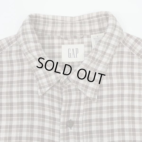 画像3: Early 00's OLD GAP コットン×レーヨン フランネルシャツ (3)