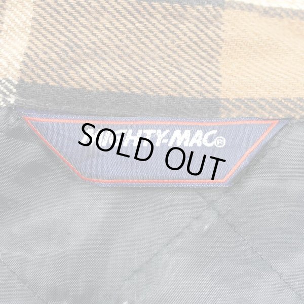 画像2: 80's MIGHTY-MAC キルティングライナー ヘビーネルシャツ “BROWN × BLACK Plaid” (2)