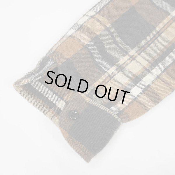 画像4: 80's MIGHTY-MAC キルティングライナー ヘビーネルシャツ “BROWN × BLACK Plaid” (4)